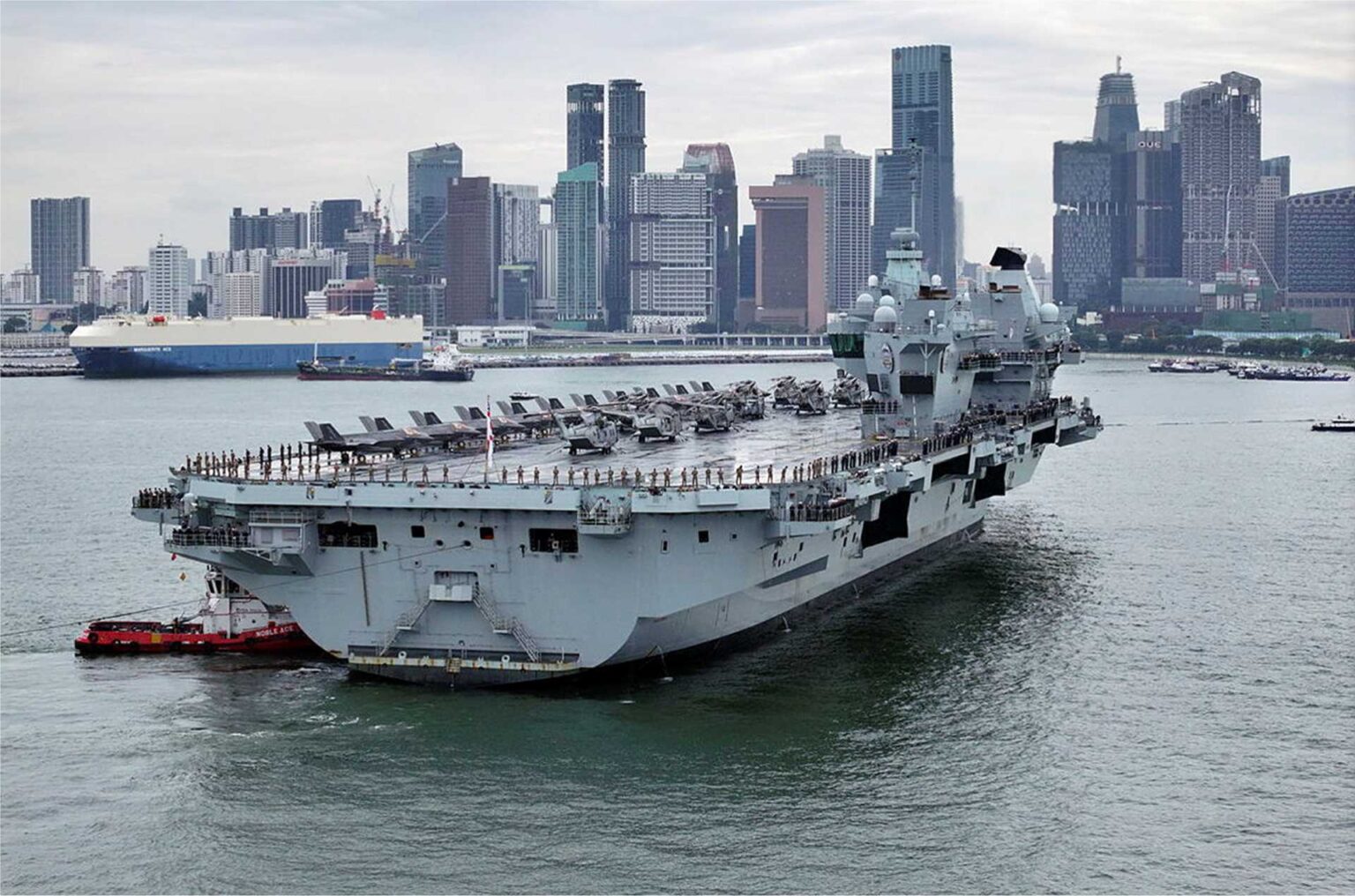 British Navy HMS Prince of Wales Carrier Strike Group Arrives in Singapore to Reaffirm Indo Pacific Commitment 1920 001