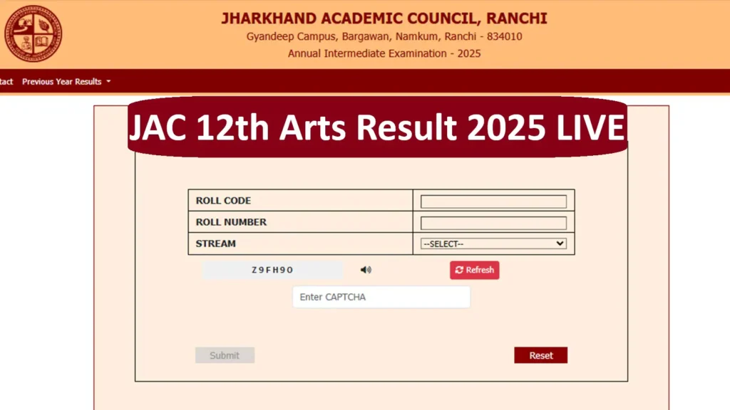 JAC 12th Arts result 2025 live