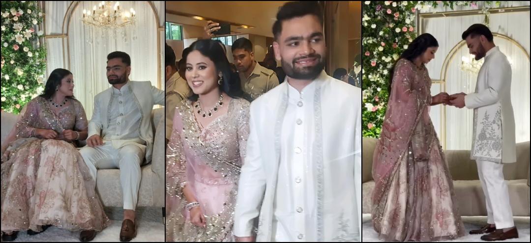 tears love cricketer rinku singh gets emotional he gets engaged his lady love priya saroj fans
