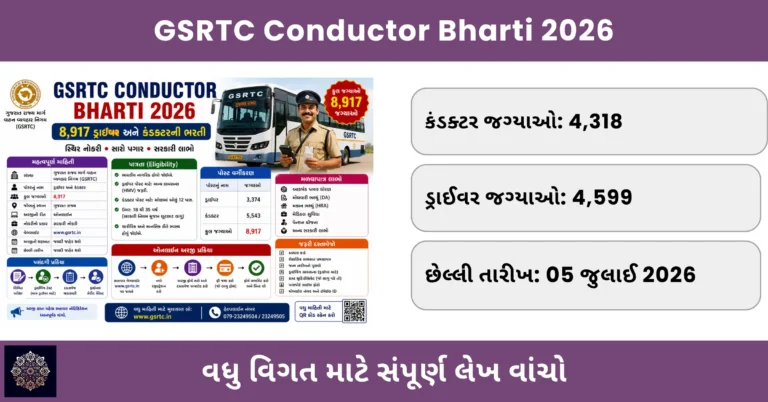 Sarkari Yojana & Naukari 9 GSRTC Conductor Bharti 2026