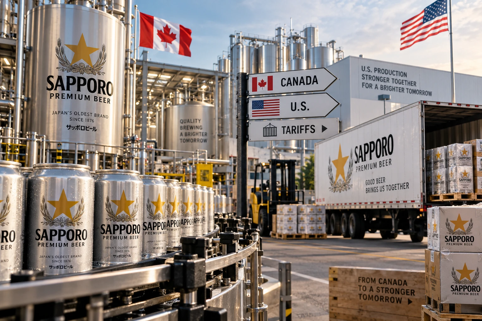Sapporo Beer Production Shifts to U.S. After Canada Tariffs